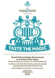 Magic Beer & Food Events in April... - Magic Rock Brewing